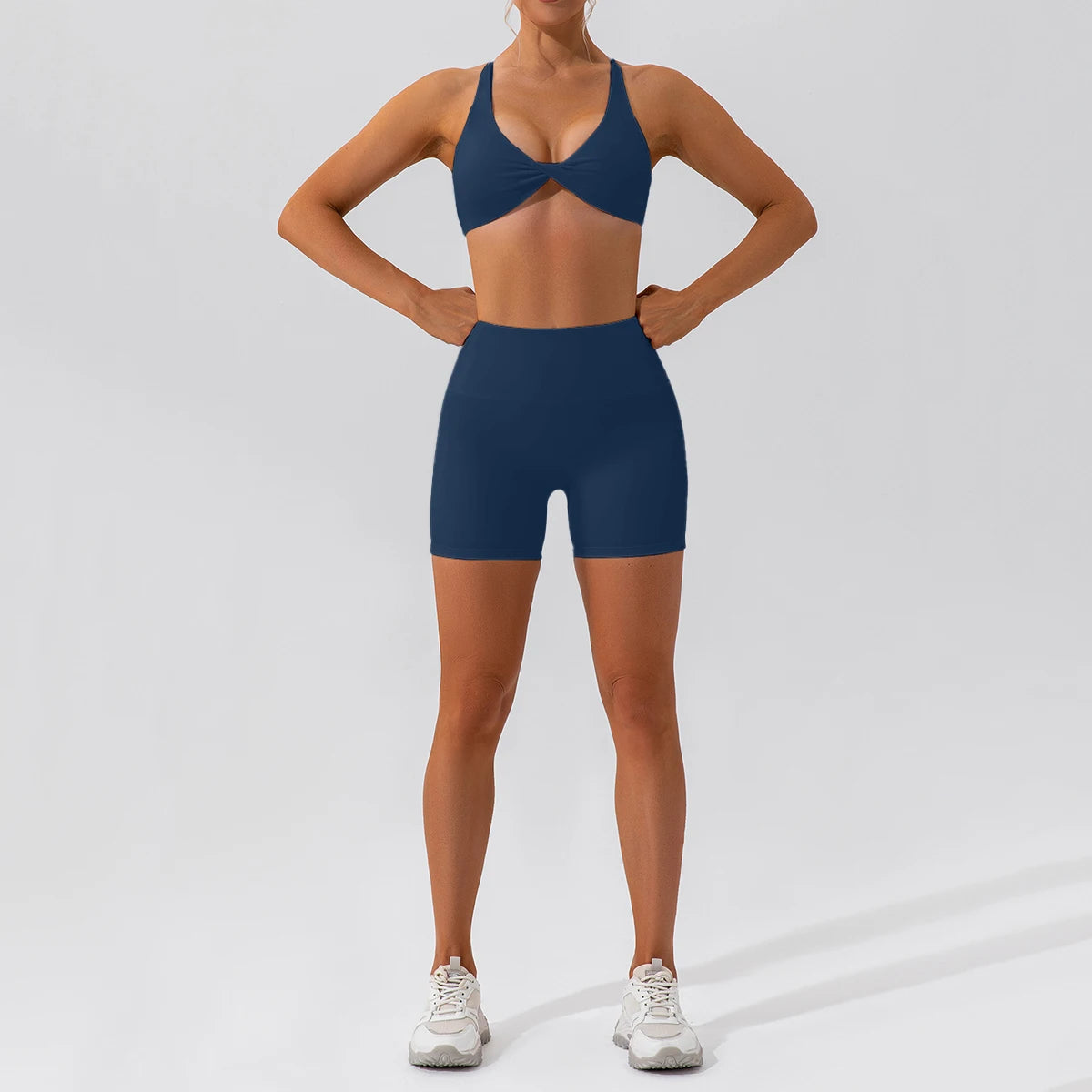 2-Piece Yoga Set – Long Sleeve Sports Top & High-Waist Leggings
